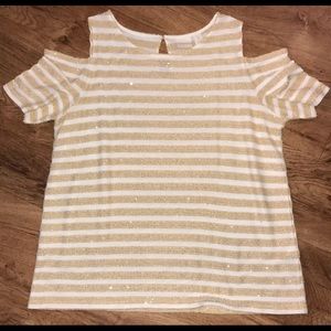 Chico’s cold-shoulder top